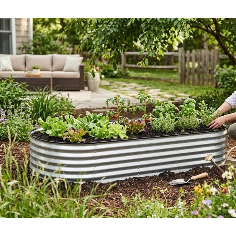 Vyvýšený záhon Strend Pro Garden, pozinkovaný, 60x200x45 cm
