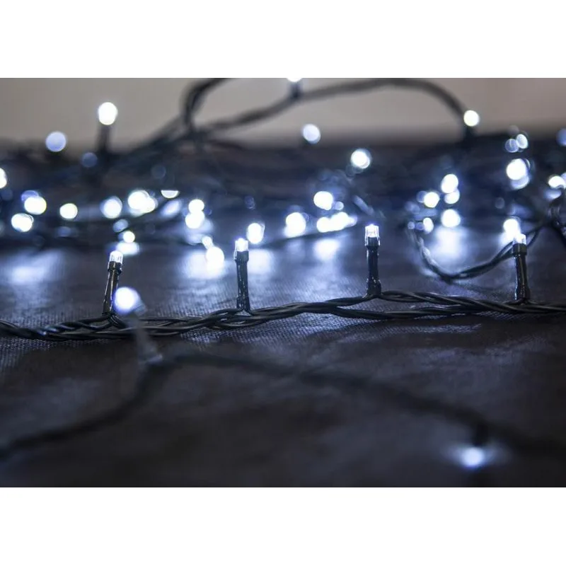 Vianočné osvetlenie reťaz Errai, 320 LED, studená biela, 11 m, exteriér
