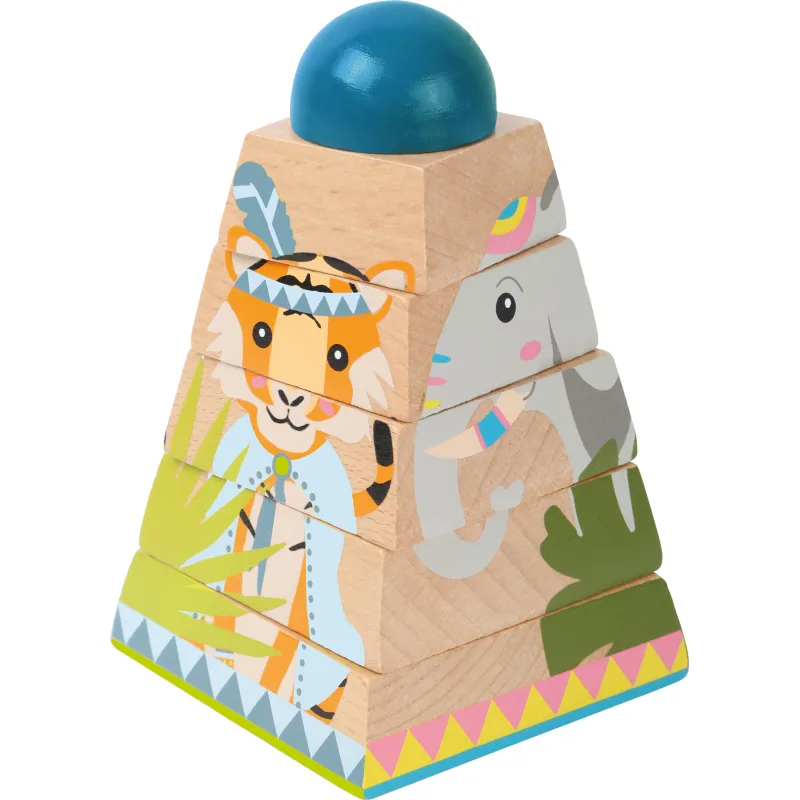 Veža z kociek puzzle džungľa