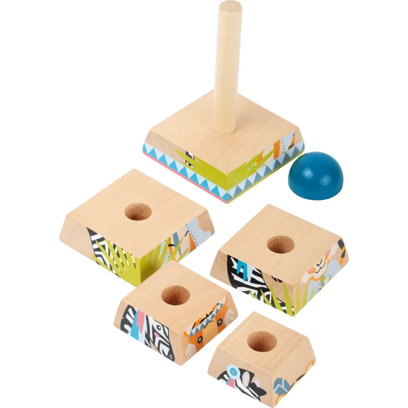 Veža z kociek puzzle džungľa