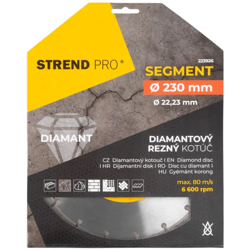 Diamantový kotúč Strend Pro 521A, 230 mm, Segment