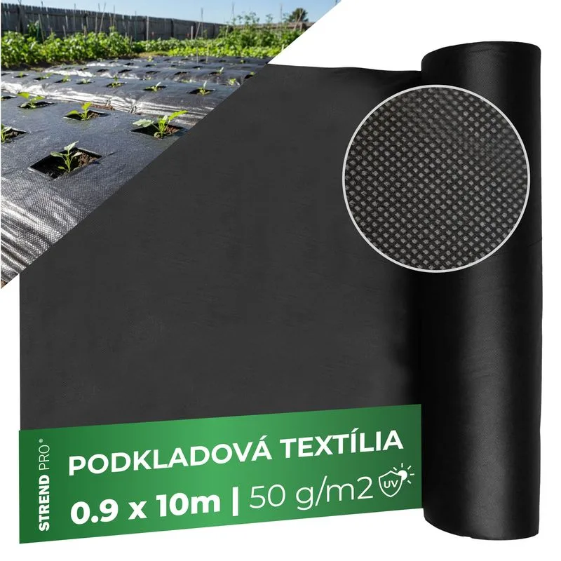 Netkaná textília Garden B4403 RollPack, 0,9x10 m, čierna