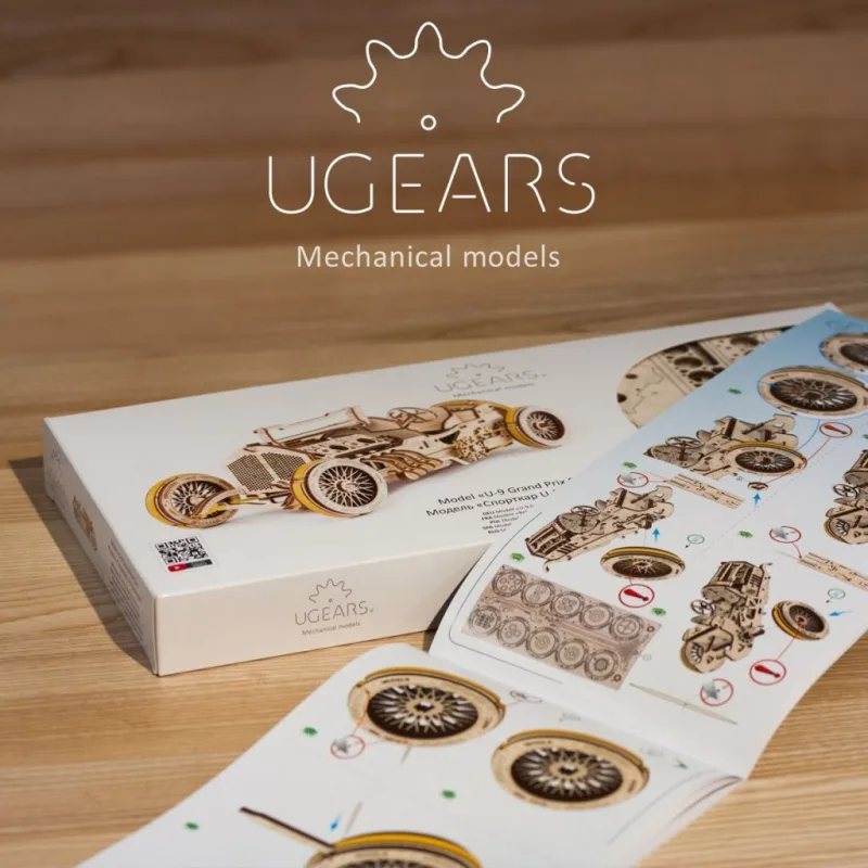 Ugears 3D mechanické puzzle - Auto U-9 Grand Prix 348 ks