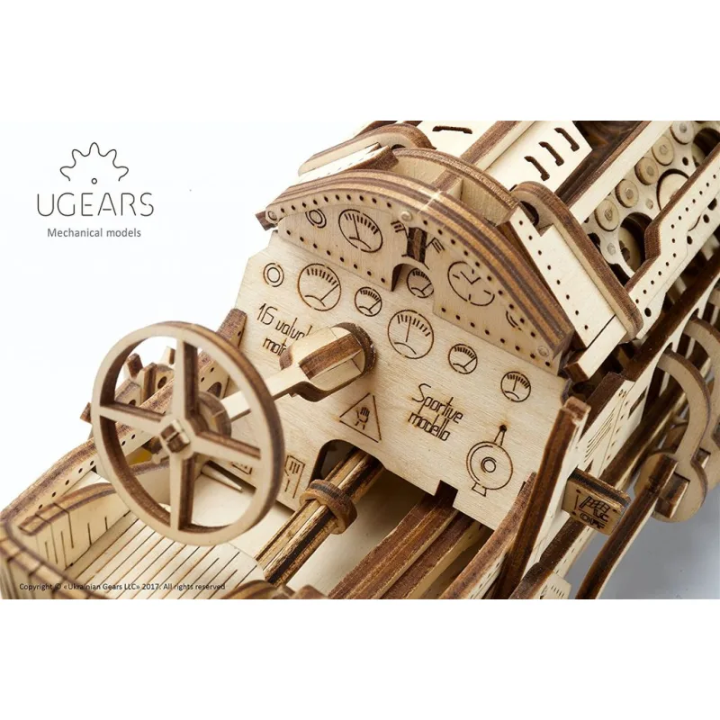 Ugears 3D mechanické puzzle - Auto U-9 Grand Prix 348 ks