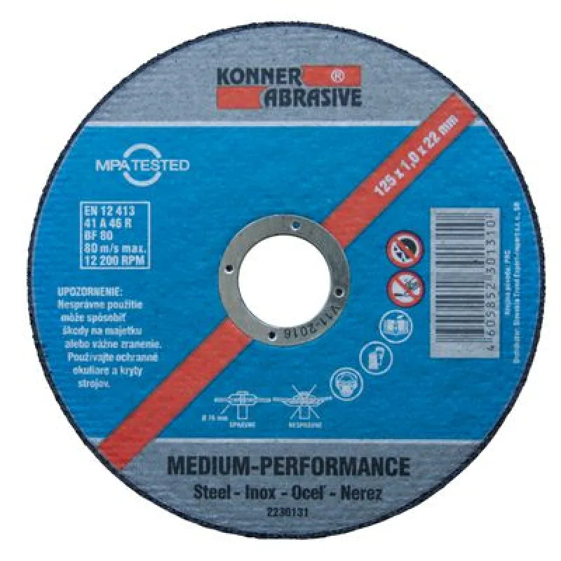 Rezný kotúč na kov KONNER D603 125x1,6x22 mm
