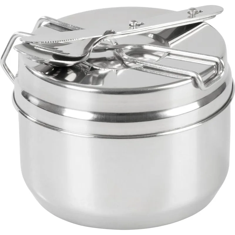 Set Strend Pro Grill kempingová jedálenská súprava, nerez 13/15 cm