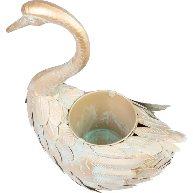 Záhradná dekorácia MagicHome Mecco, Hus, zlatá, 43 cm