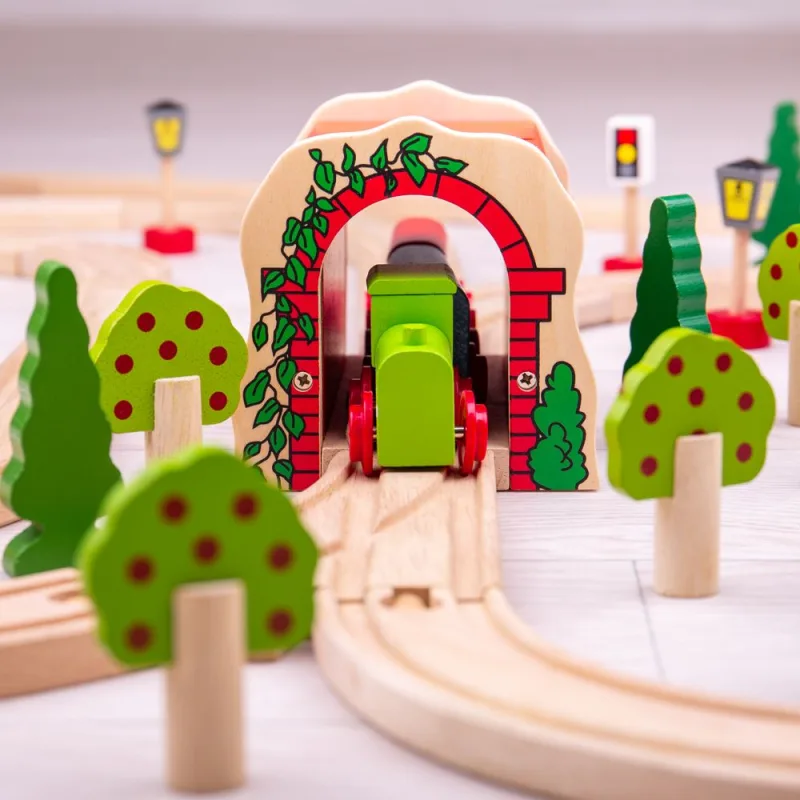 Bigjigs Rail Drevené vláčiky - Tehlový železničný tunel