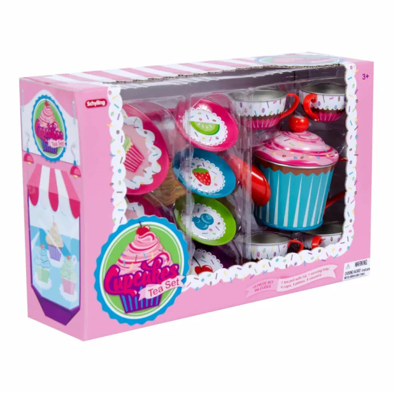 Čajová súprava zdobená muffinmi
