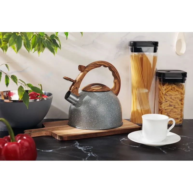 Pískací čajník MagicHome, šedý, 2500 ml