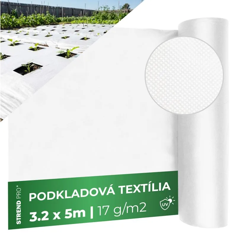 Netkaná textília Garden B1106 3,2x5 m, 17 g/m², biela