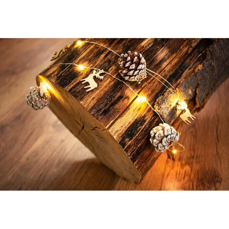 Vianočné osvetlenie reťaz Pine, 20 LED, teplá biela, 1,9 m