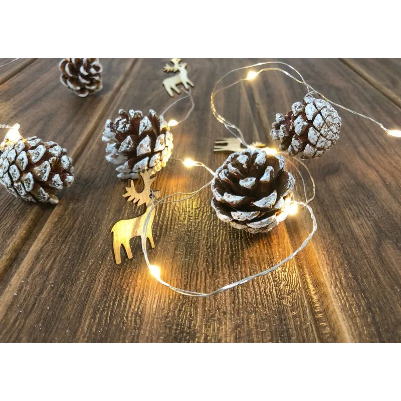 Vianočné osvetlenie reťaz Pine, 20 LED, teplá biela, 1,9 m