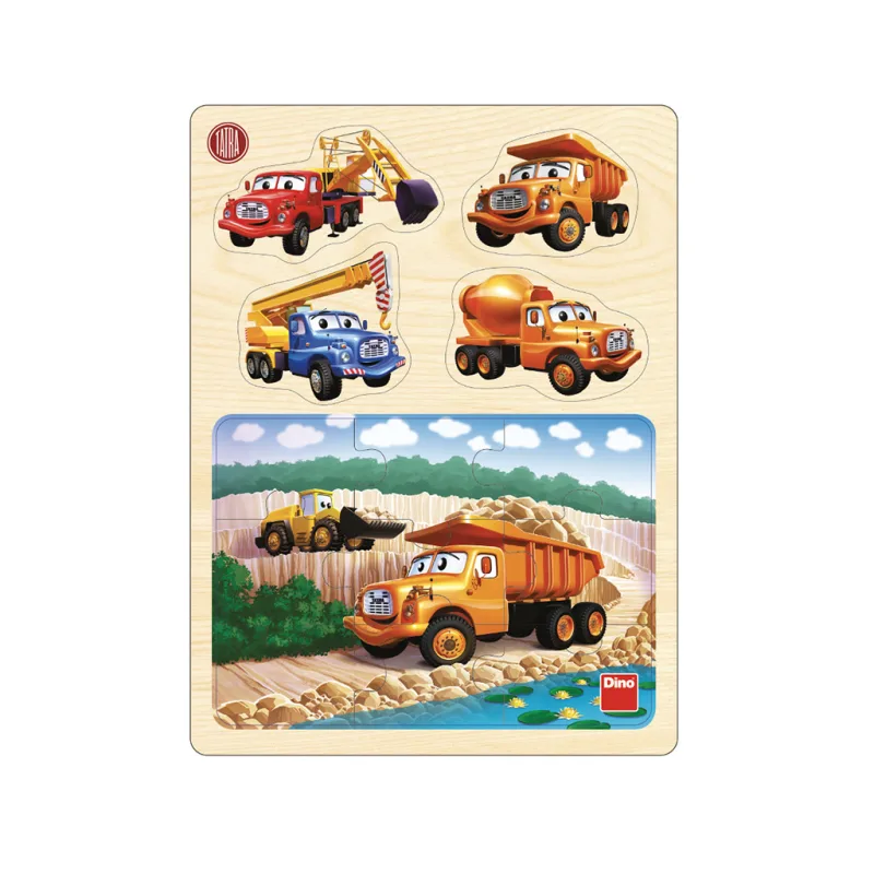 Dino Drevené puzzle - TATRA V lome 13 ks