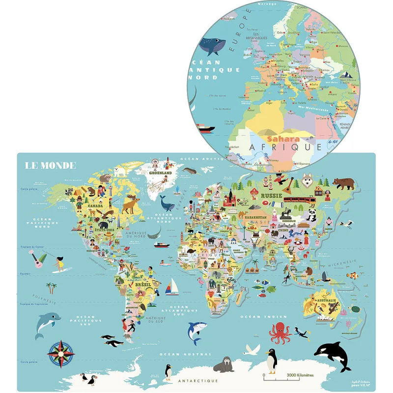 Vilac Magnetická mapa sveta
