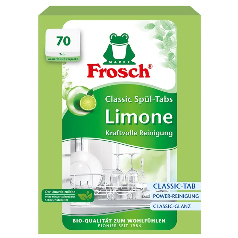 Tablety Frosch Všetko v 1, do umývačky, limetka, 70 tabliet