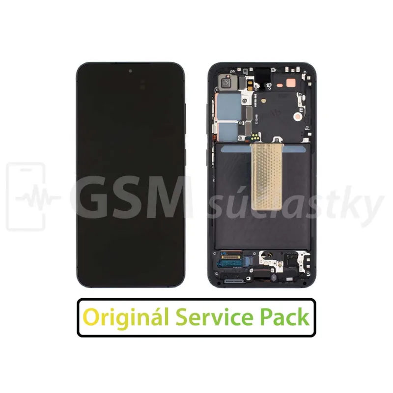 LCD Displej + Dotykové sklo + Rám Samsung Galaxy S23 - originál Farba: Bez rámika