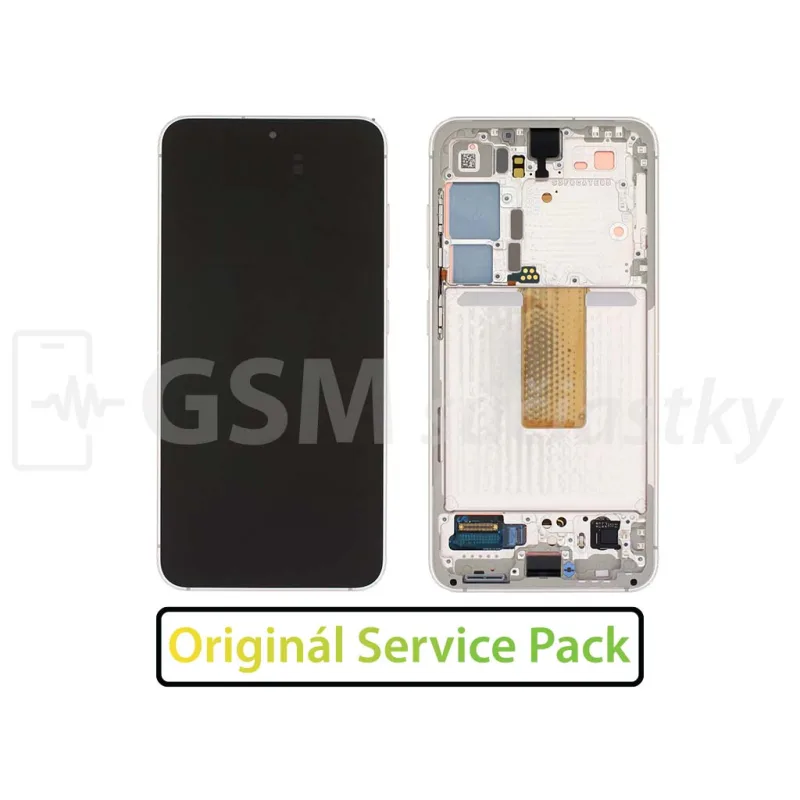 LCD Displej + Dotykové sklo + Rám Samsung Galaxy S23 - originál Farba: Bez rámika