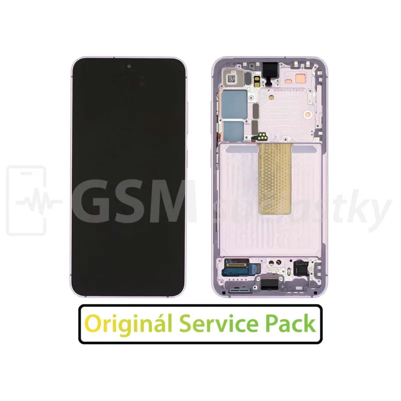 LCD Displej + Dotykové sklo + Rám Samsung Galaxy S23 - originál Farba: Bez rámika