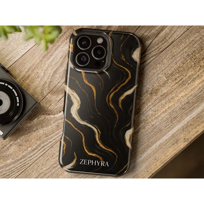 ZEPHYRA Noir Luxe Marble - iPhone 16 Pro Kryt
