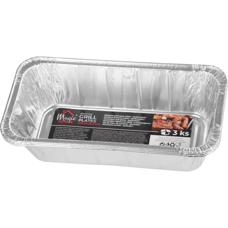 Miska MagicHome 32x16x8,3 cm, 3 ks, ALU