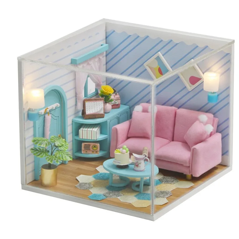 Dvěděti Miniatúra domčeka Slnečná obývacia izba