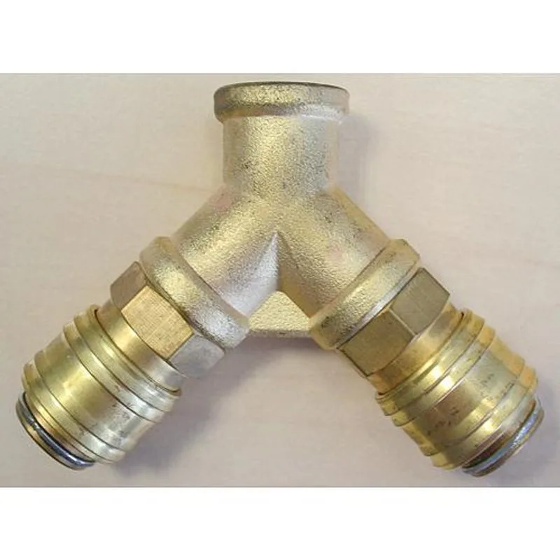 Rozdvojka na vzduch Airtool YQ-1, 3/8", mosadzná