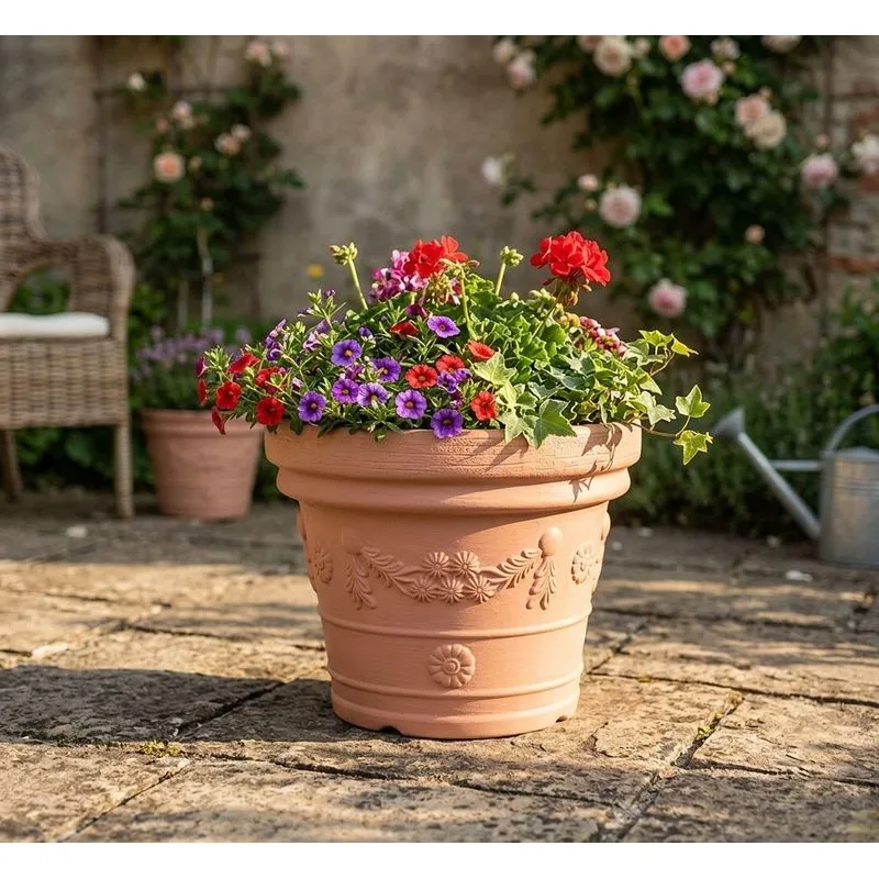 Kvetináč DECORA – 570x455 mm, vzhľad tehly