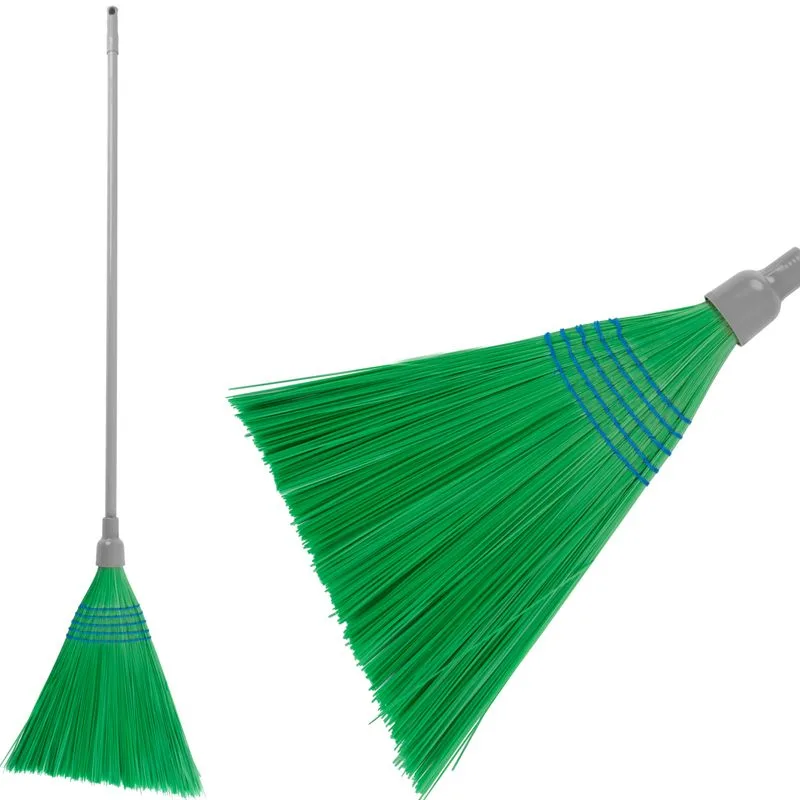 Metla Cleonix 3805G, Sorgo, zelená, kovová násada 148 cm