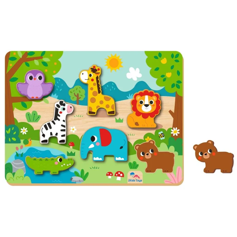 2Kids Toys Vkladacie puzzle Zvieratká