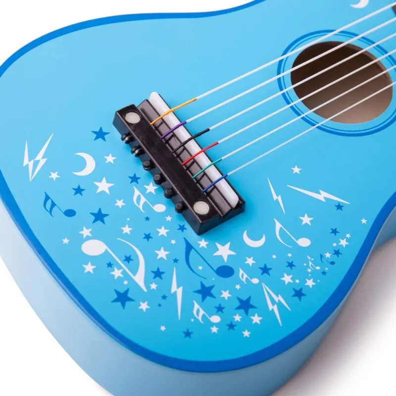 Drevená gitara Star modrá
