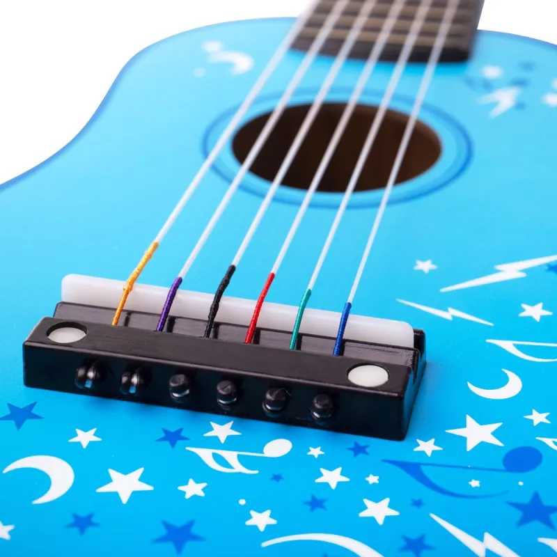 Drevená gitara Star modrá