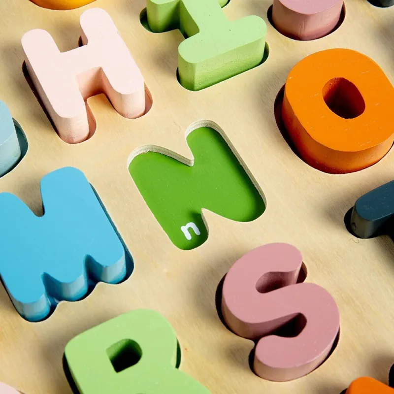 Drevené puzzle veľké písmená - ABC