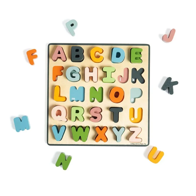 Drevené puzzle veľké písmená - ABC