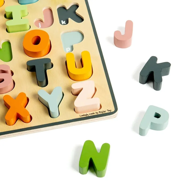 Drevené puzzle veľké písmená - ABC