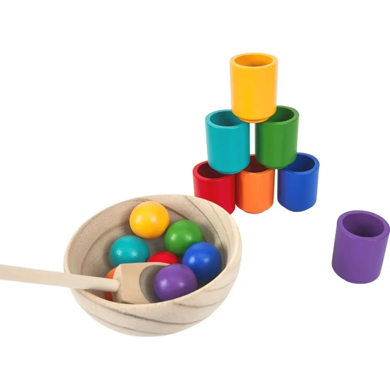 2Kids Toys Dúhové guličky a kalíšky 7 farieb