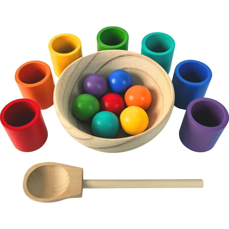 2Kids Toys Dúhové guličky a kalíšky 7 farieb