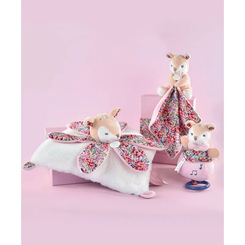 Doudou Darčeková sada - Plyšová srnka hrajúca melódiu 20 cm