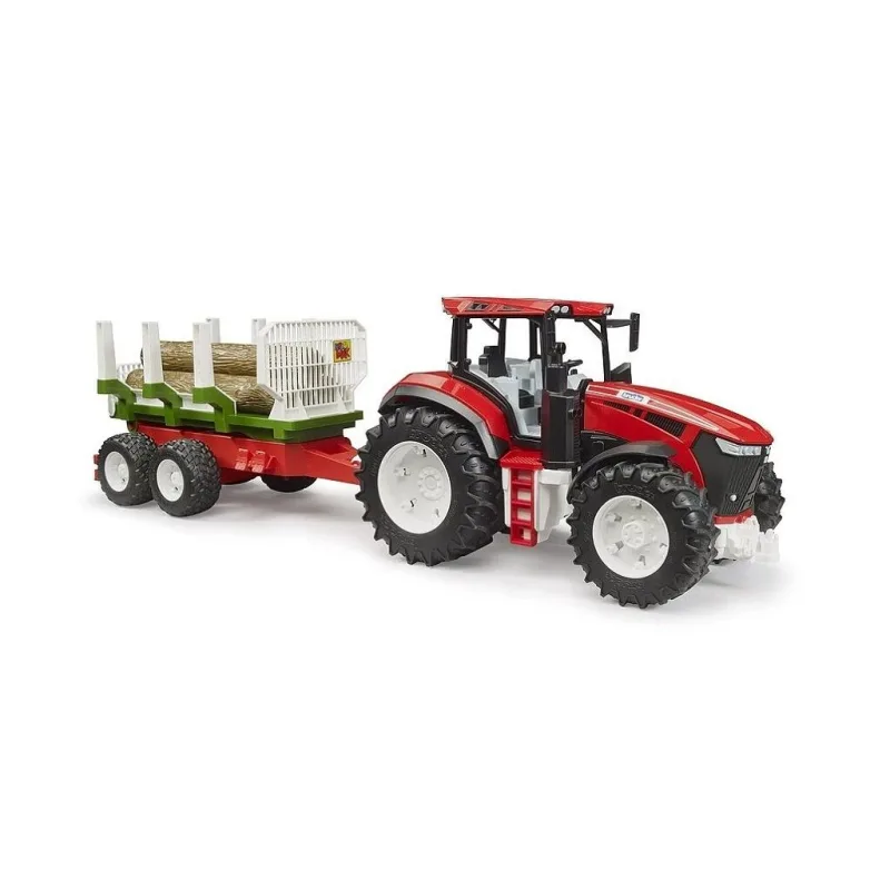 Bruder 3453 Traktor ROADMAX s prívesom na drevo a kládami