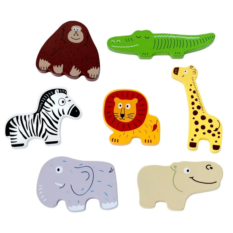 2Kids Toys Drevené puzzle Safari prepojiteľné