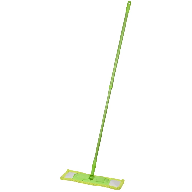 Mop na podlahy Cleonix Microfiber, teleskopická násada, zelený