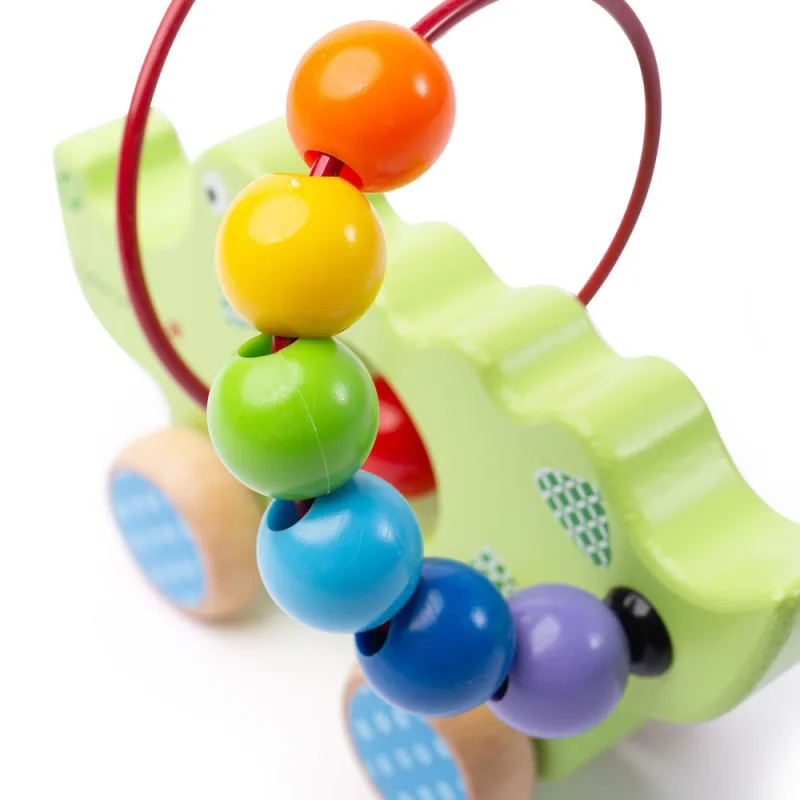 Bigjigs Toys Motorický labyrint na kolieskach - Krokodíl