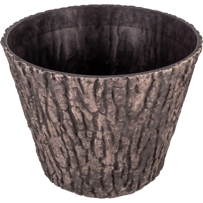 Kvetináč Woodeff, 37,5x30 cm, walnut, efekt dreva