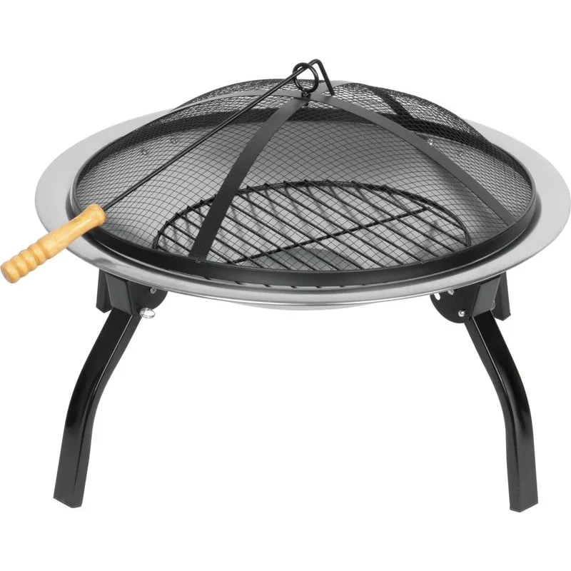 Záhradné ohnisko Mara, BBQ, kovové, okrúhle, 57x57x40 cm