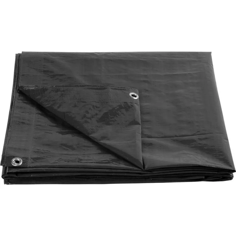 Nepremokavá krycia plachta Tarpaulin 2x4 m, 200 g/m², antracit, s okami