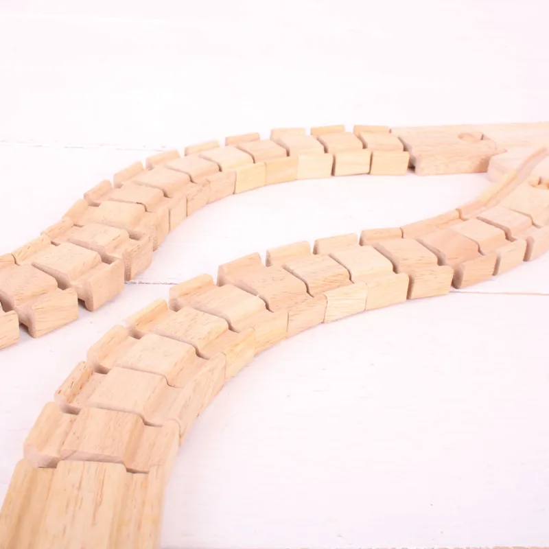 Bigjigs Rail Drevené koľaje - Ohybná koľaj 2 ks