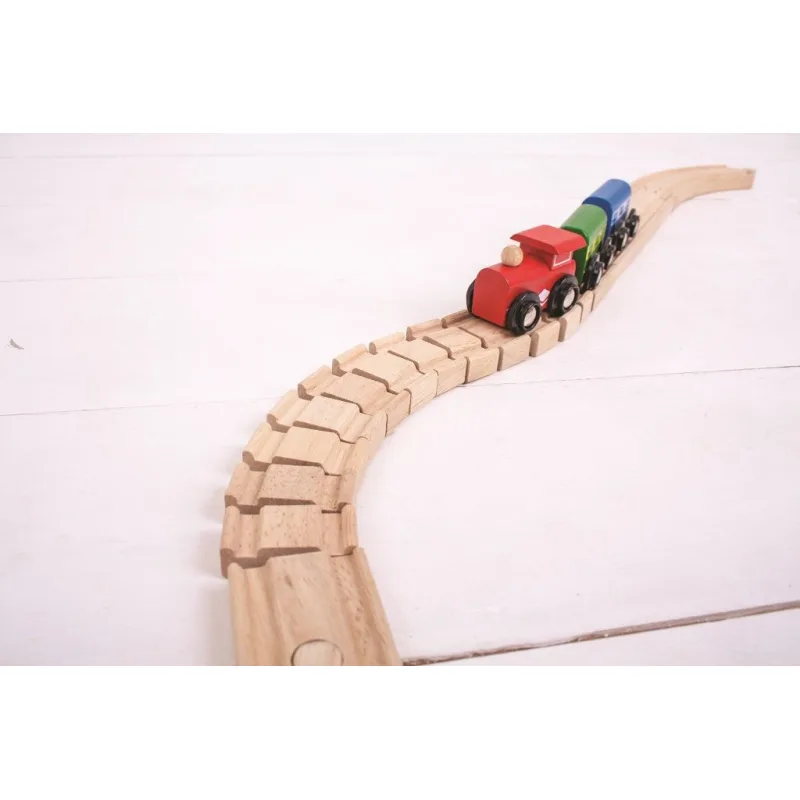 Bigjigs Rail Drevené koľaje - Ohybná koľaj 2 ks