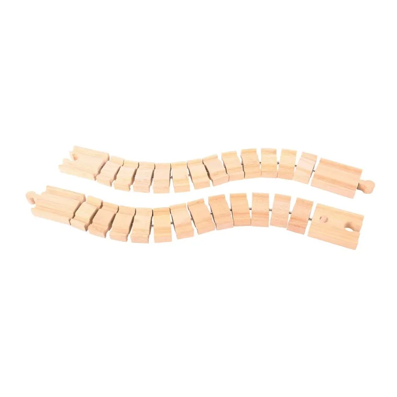 Bigjigs Rail Drevené koľaje - Ohybná koľaj 2 ks