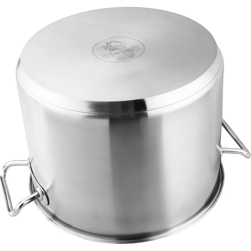 Hrniec MagicHome Chloe, 30 cm, 15 lit., so sklenenou pokrievkou, nerez