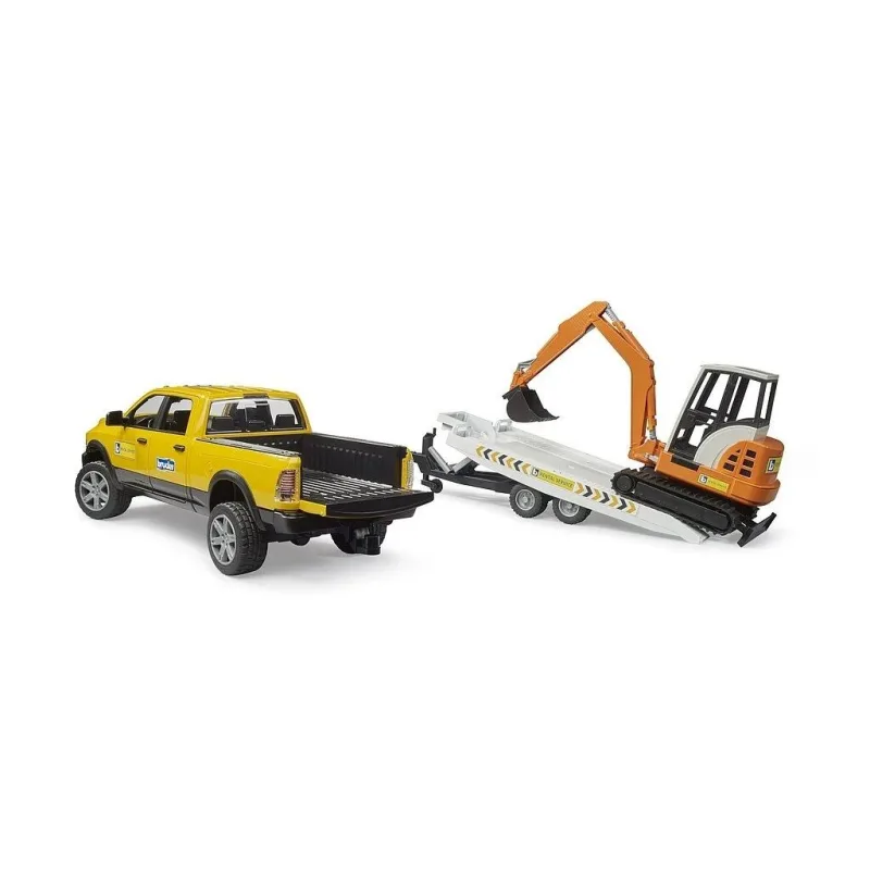 Bruder 2546 Terénne servisné auto RAM s minibagrom